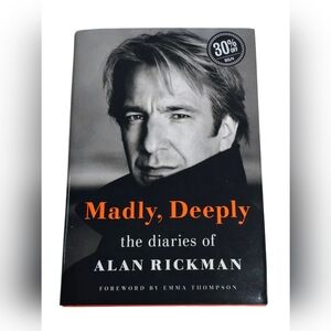 Madly, Deeply: The Diaries of Alan Rickman Hardcover Book 1st Edition 2022 New